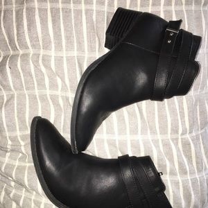 Lauren Conrad Black Bike Ankle Booties
